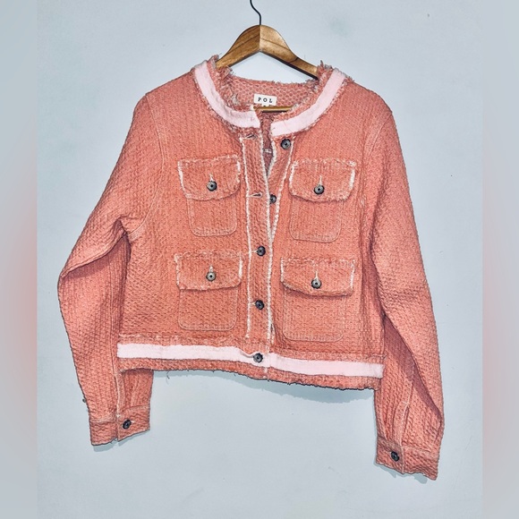 POL Pink Tweed Blazer Sz S Like New - Picture 2 of 8